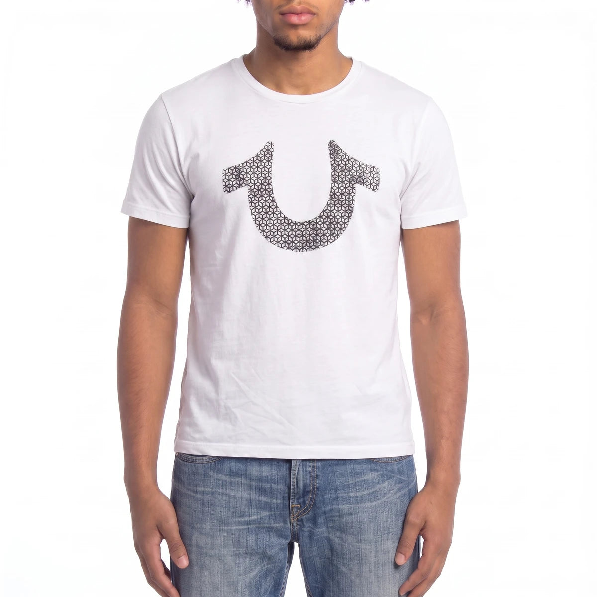 True Religion T-Shirt Chief Keef Weiß Herren Baumwolle – Tragefoto_1