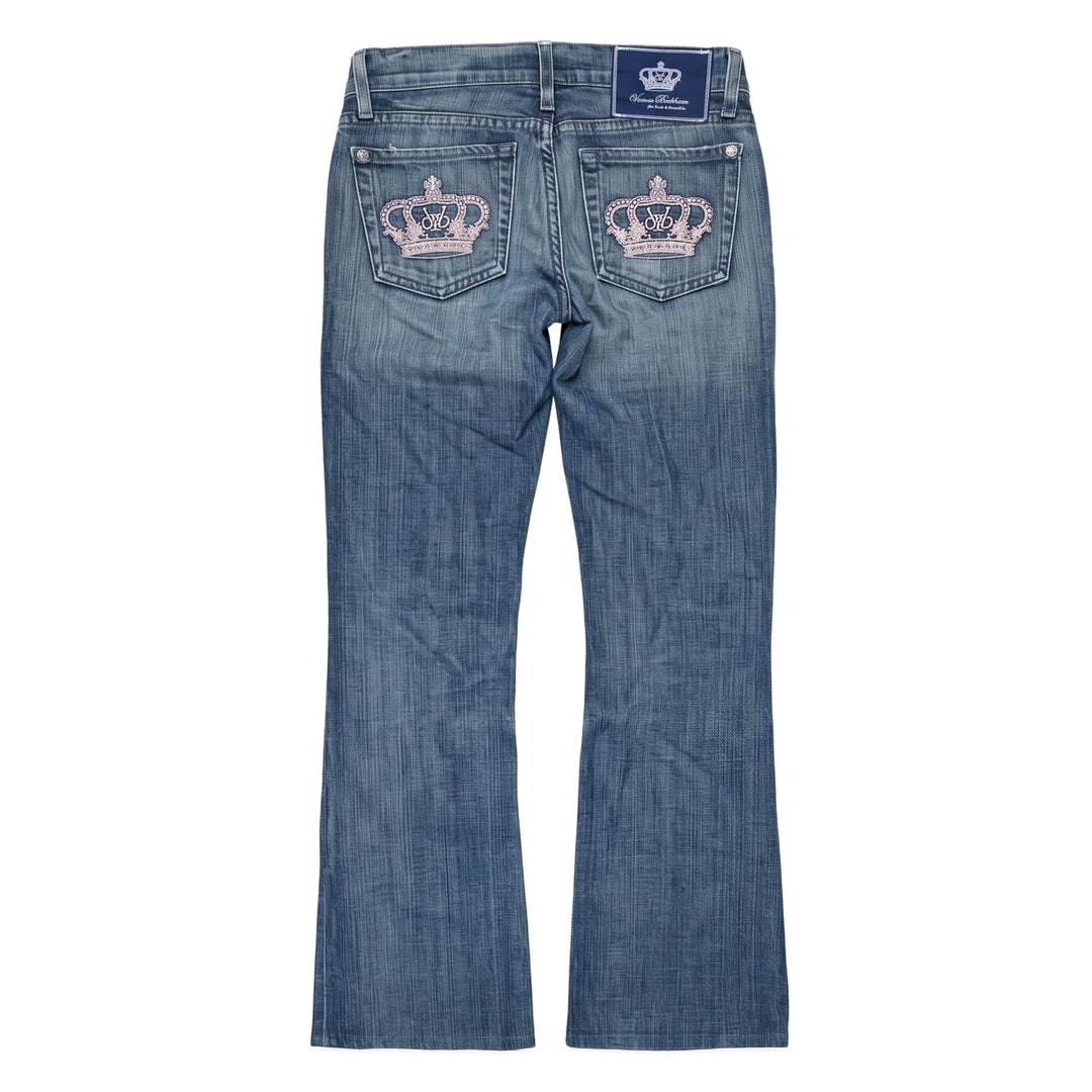 Victoria Beckham Jeans Bootcut Blau Damen Baumwolle – Rückseite