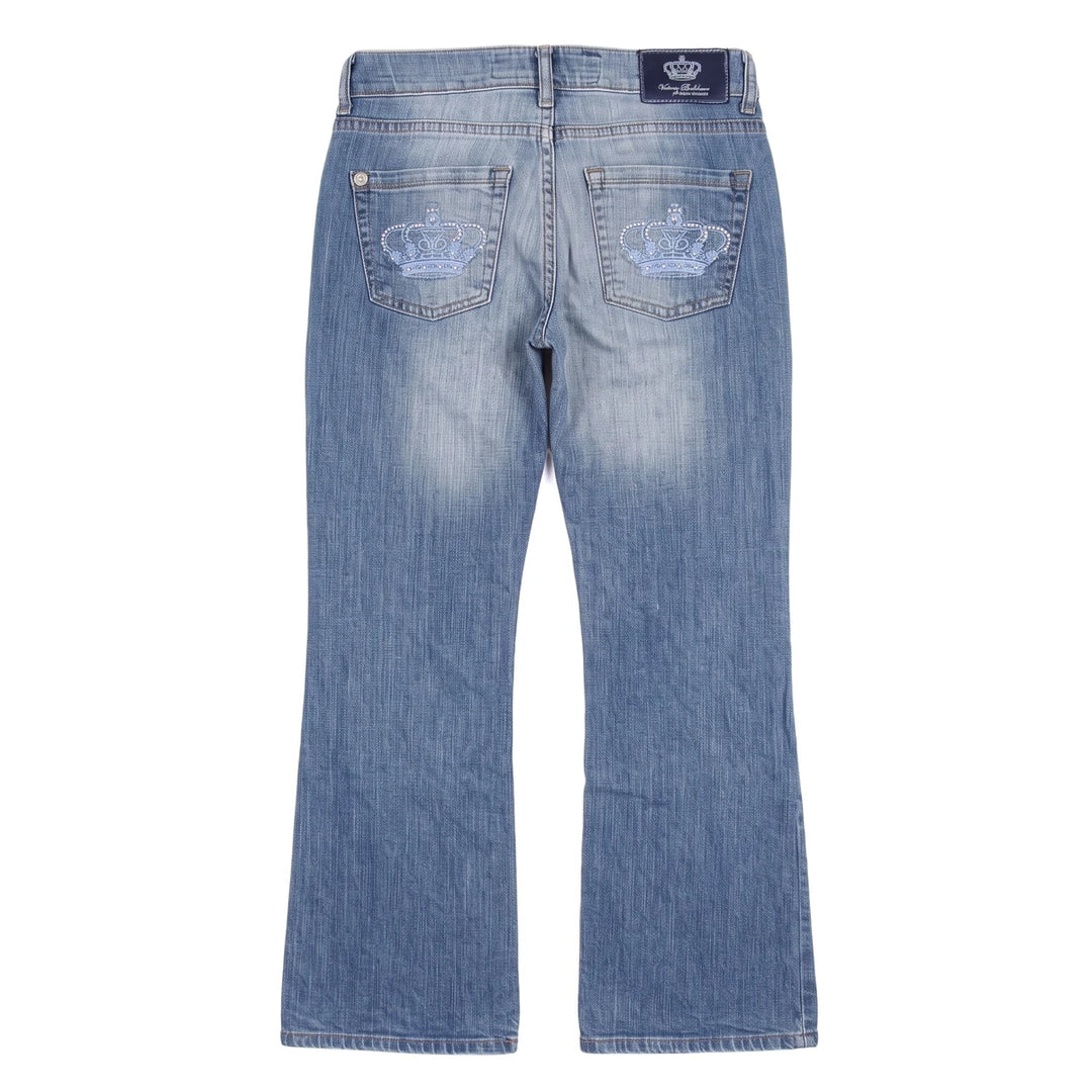 Victoria Beckham Jeans Bootcut Blau Damen Baumwolle – Rückseite