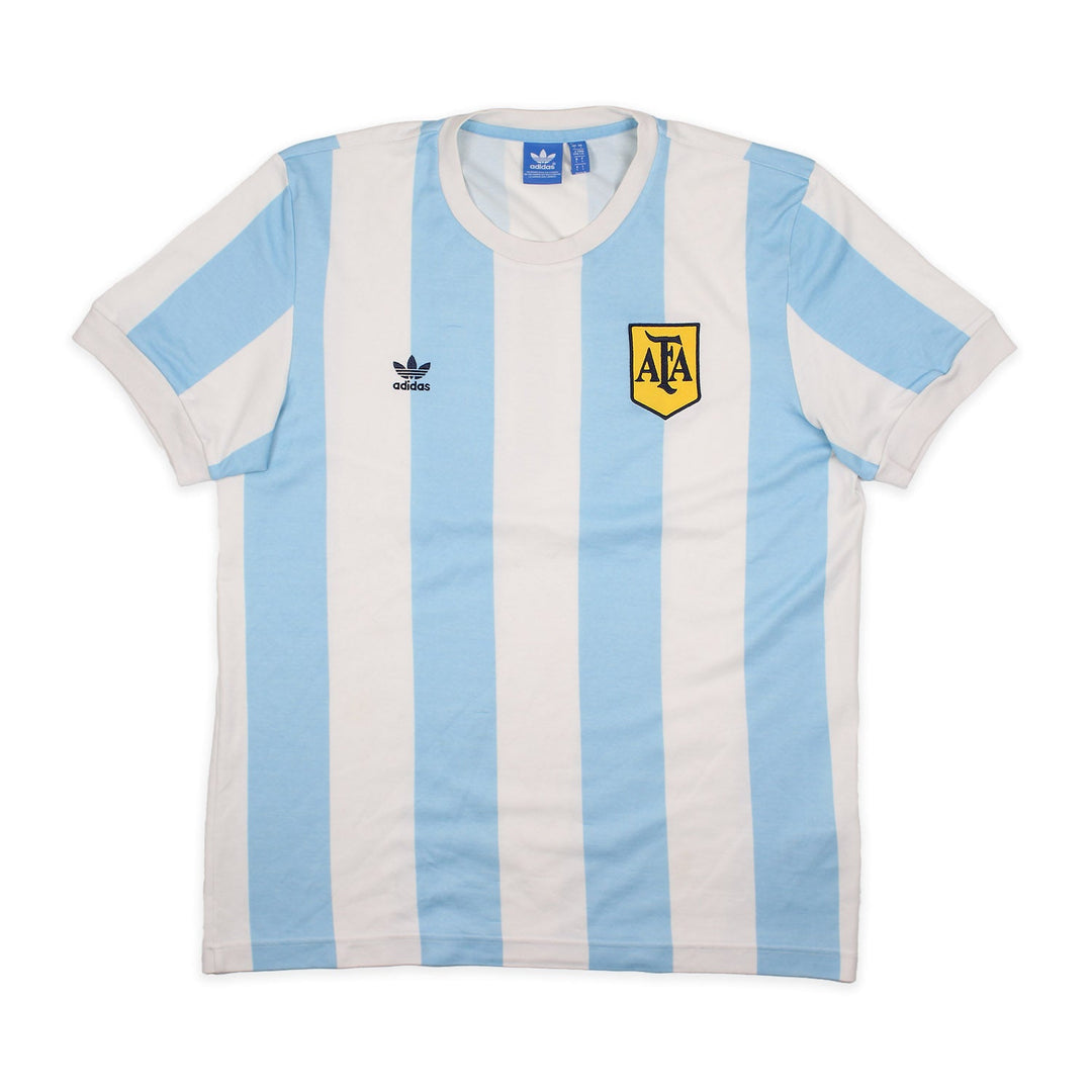 Adidas Argentinien 2013 Vintage Trikot in Hellblau Weiß Größe L