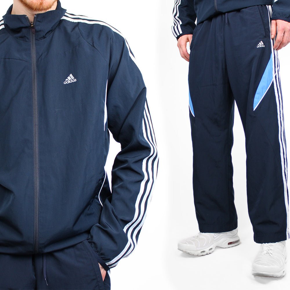 Adidas Baggy Trainingsanzug - Farbe: Navy - Größe: XL - VintageR2