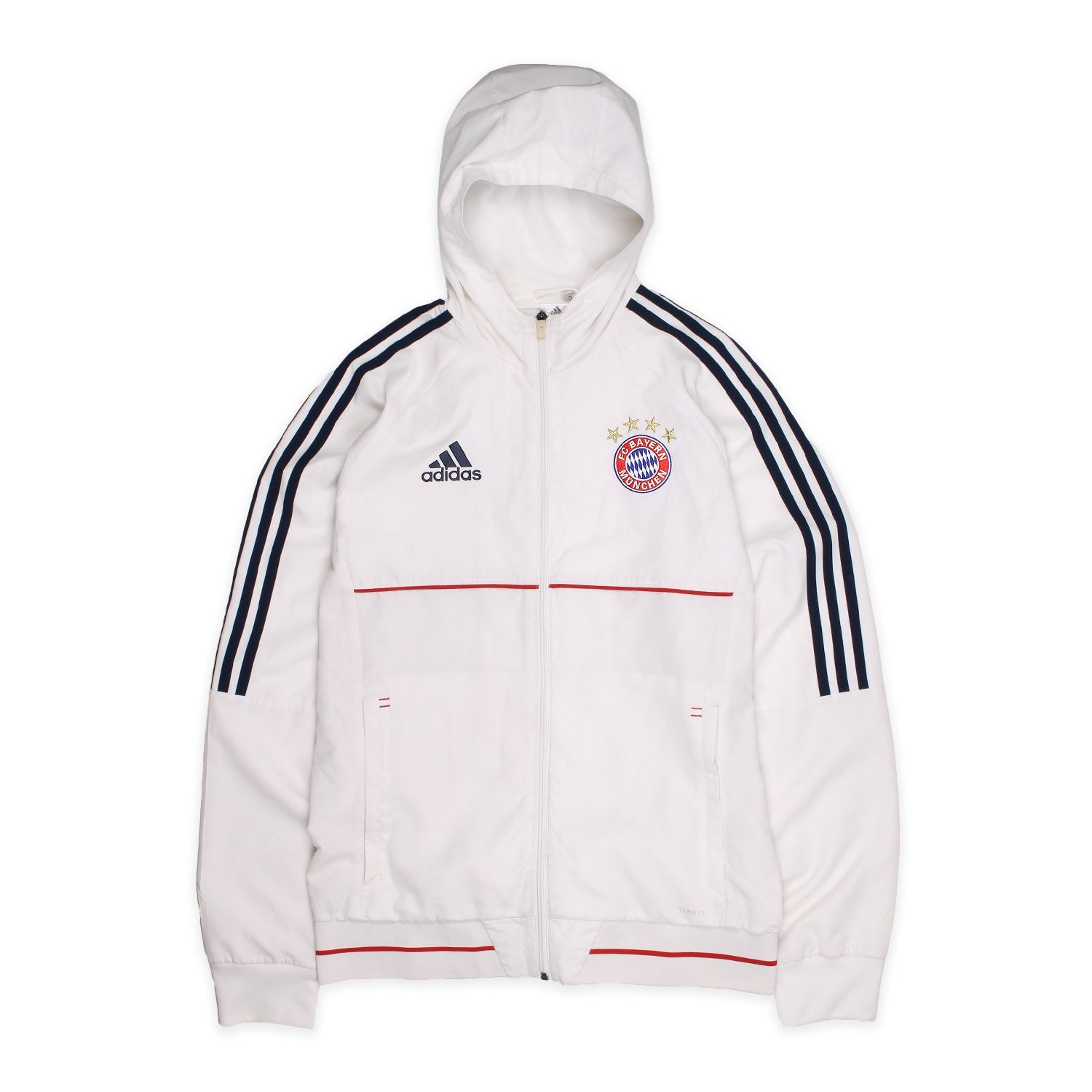 Adidas Bayern Vintage Trainingsjacke in Weiß Größe L