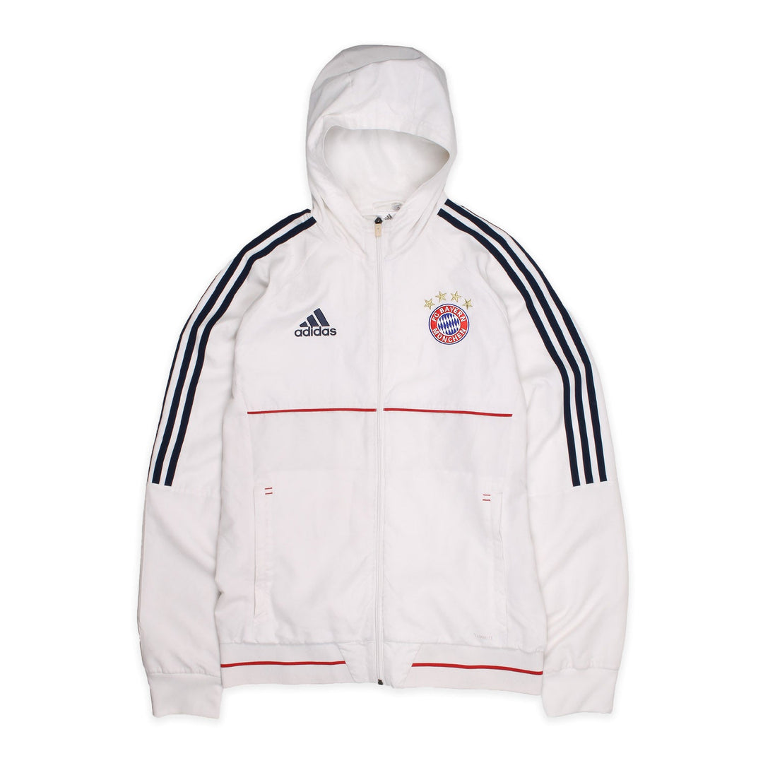Adidas Bayern Vintage Trainingsjacke in Weiß Größe L