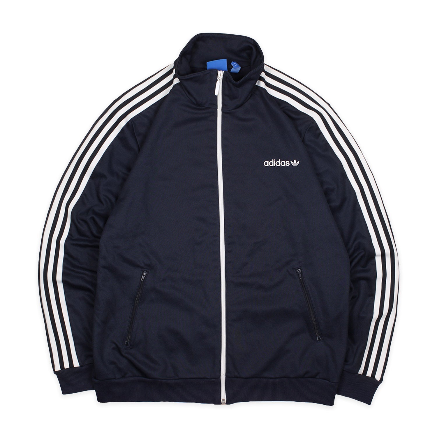 Adidas Beckenbauer Trainingsjacke in Marineblau Weiß Größe L