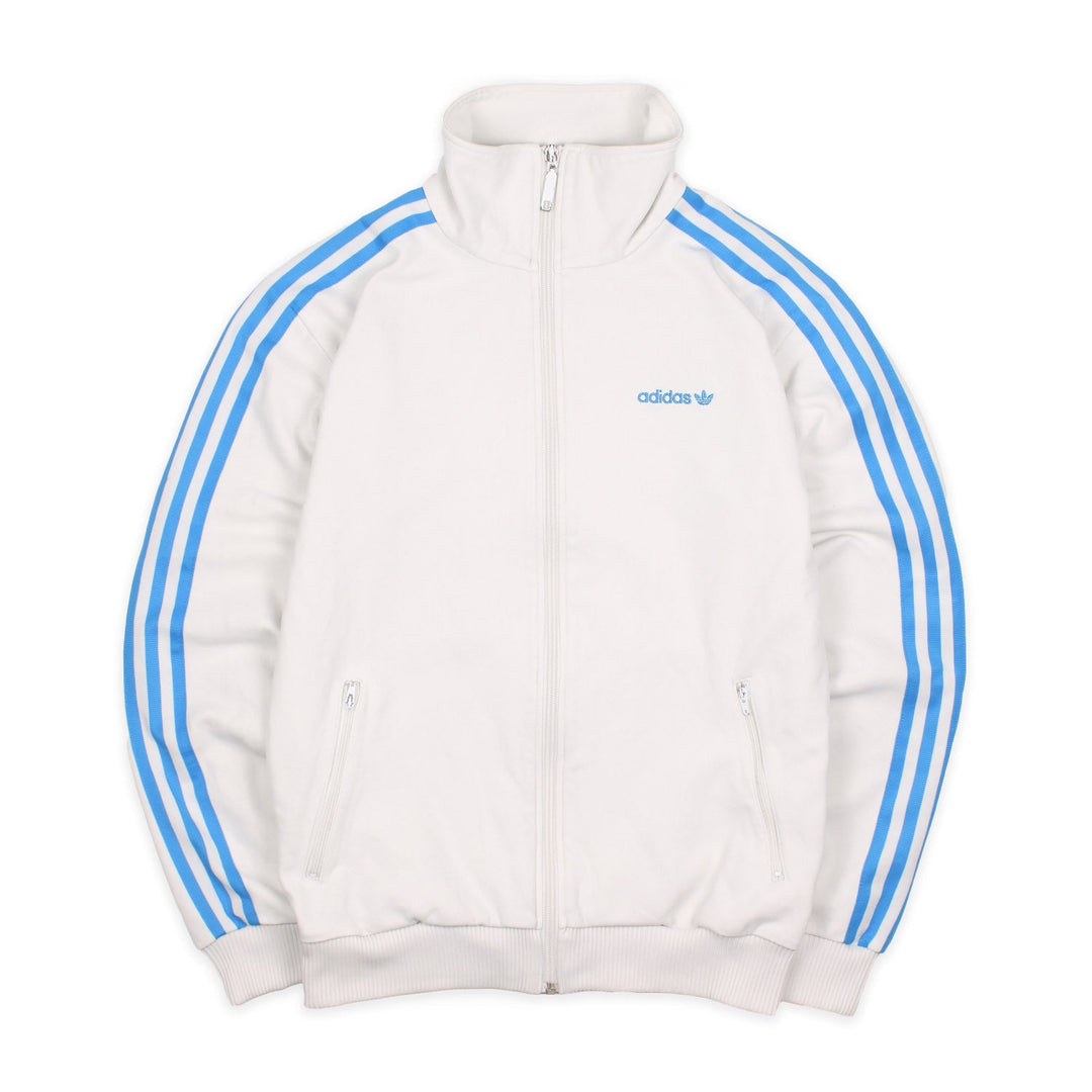 Adidas Beckenbauer Vintage Jacke in Weiß Blau Größe S