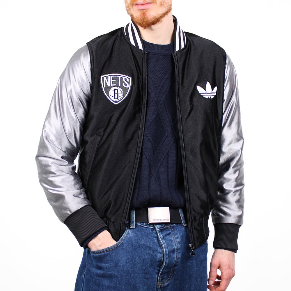 Adidas Brooklyn Bomberjacke Satin - Farbe: Black - Größe: S - VintageR2