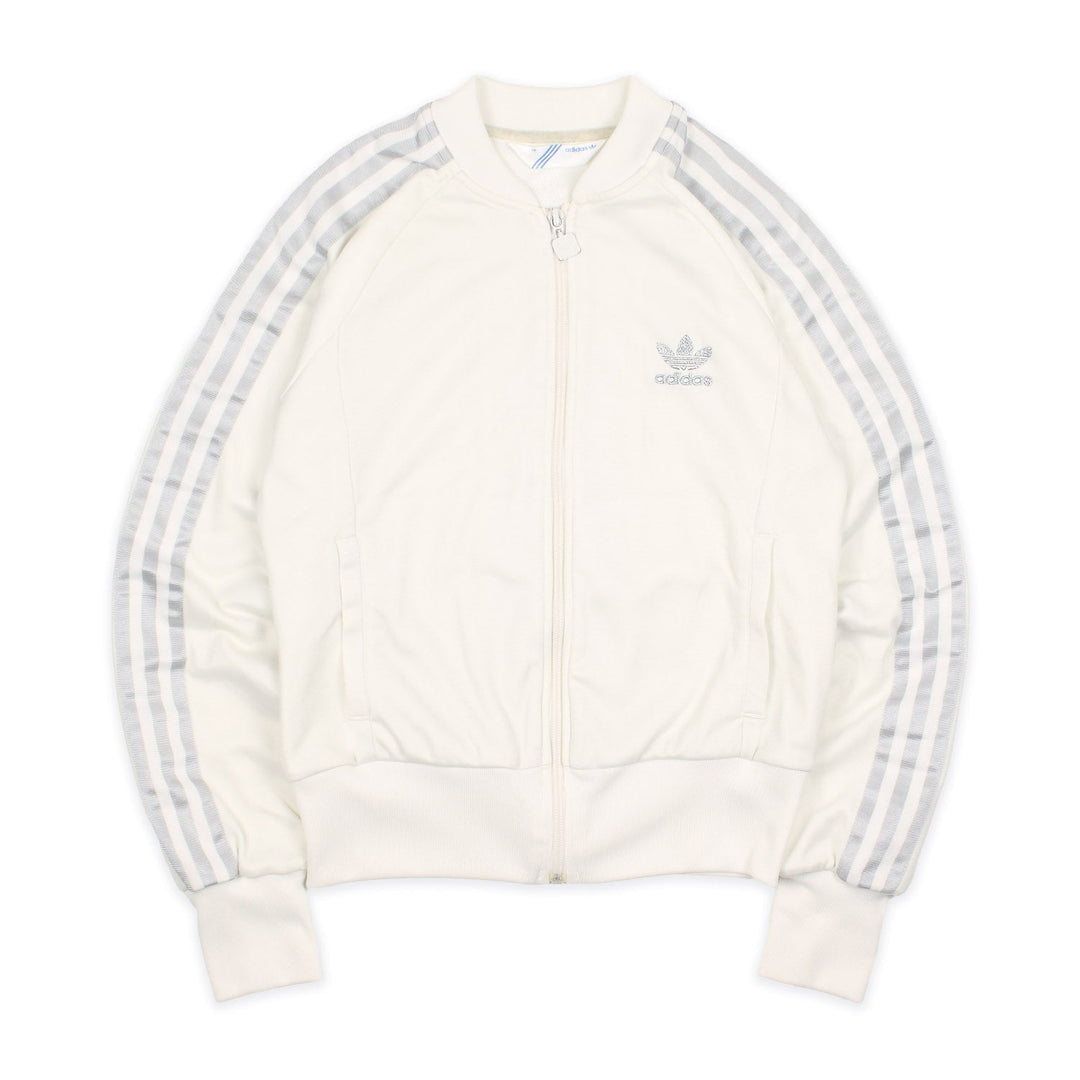 Adidas Firebird Trackjacket in Weiß Silber Größe M
