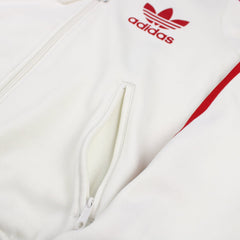 Adidas Firebird Vintage Zipper Hoodie - Farbe: White - Größe: M - VintageR2