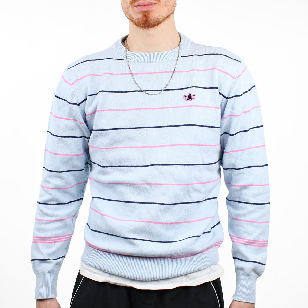 Adidas Originals Vintage Strickpullover - Farbe: LightSkyBlue - Größe: M - VintageR2