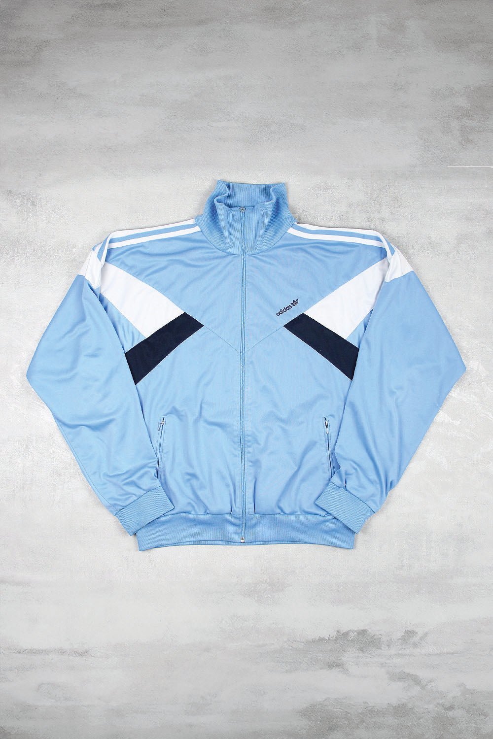Adidas Retro Boxxy Sportjacke - Farbe: LightSkyBlue - Größe: L - VintageR2