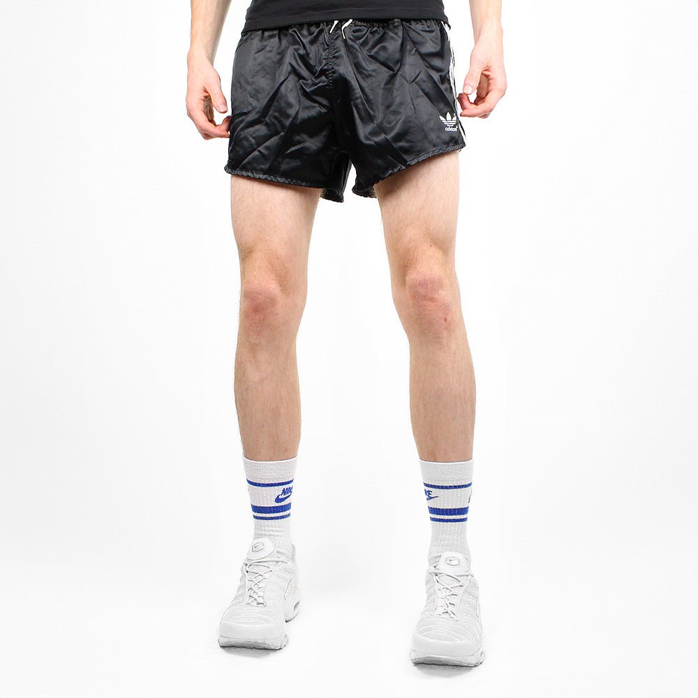 Adidas Retro Glanz Nylon Shorts - Farbe: Black - Größe: M - VintageR2