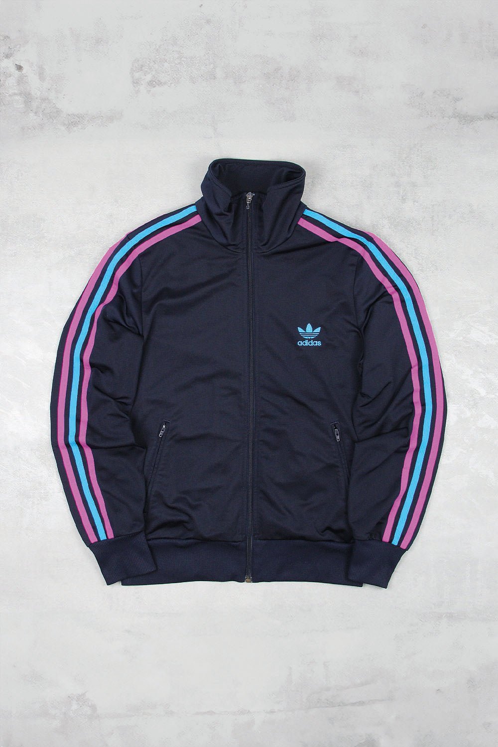 Adidas Retro Trefoil Jacke - Farbe: Navy - Größe: S - VintageR2