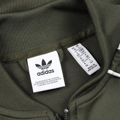 Adidas Sportjacke Trefoil - Farbe: Olive - Größe: S - VintageR2