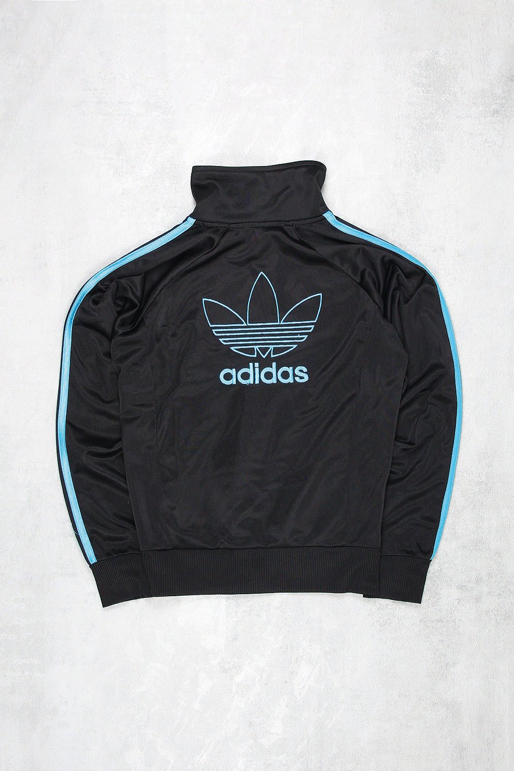 Adidas Trefoil glanz Jacke - Farbe: Black - Größe: S - VintageR2