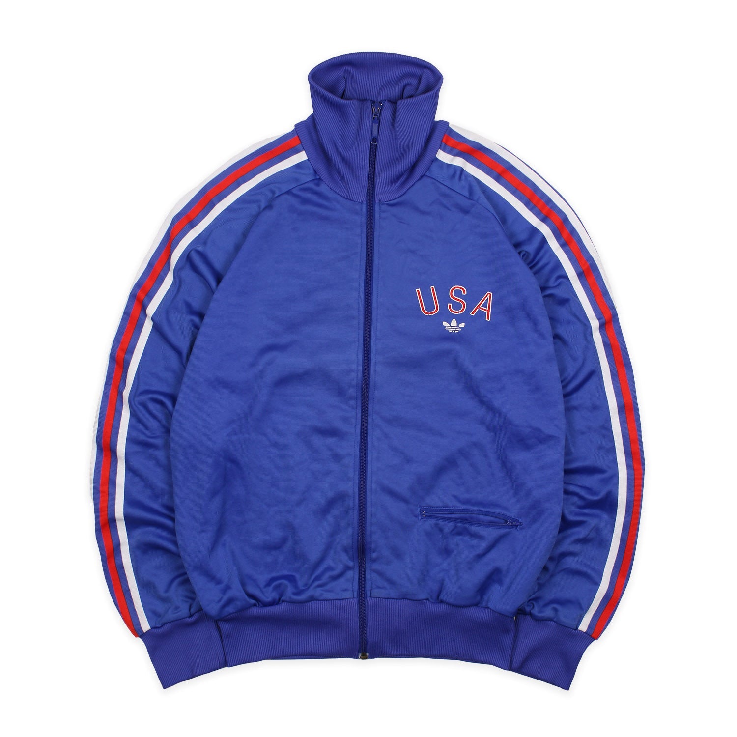 Adidas USA Vintage Jacke in Blau Größe M