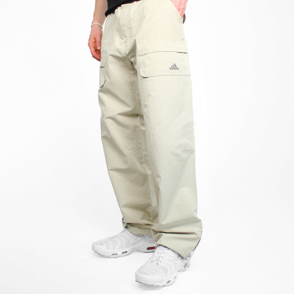 Adidas Vintage Baggy Trackpants - Farbe: Beige - Größe: XXL - VintageR2