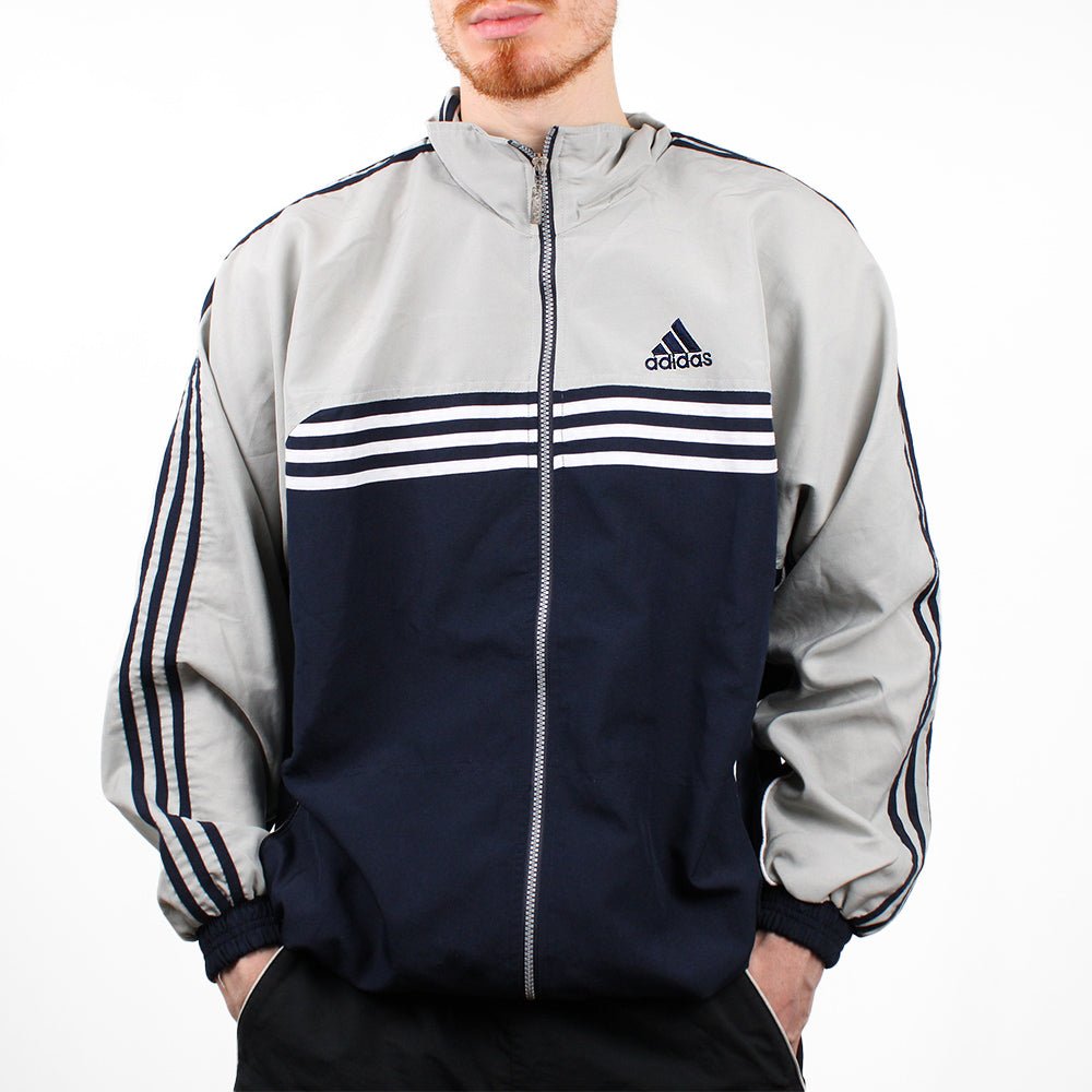 Adidas Vintage Boxxy Trainingsjacke - Farbe: Grey - Größe: XL - VintageR2