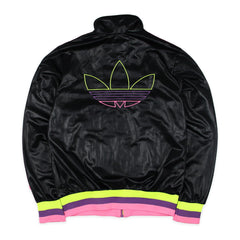 Adidas Vintage Chile 62 Jacke in Schwarz Pink Grün Größe L