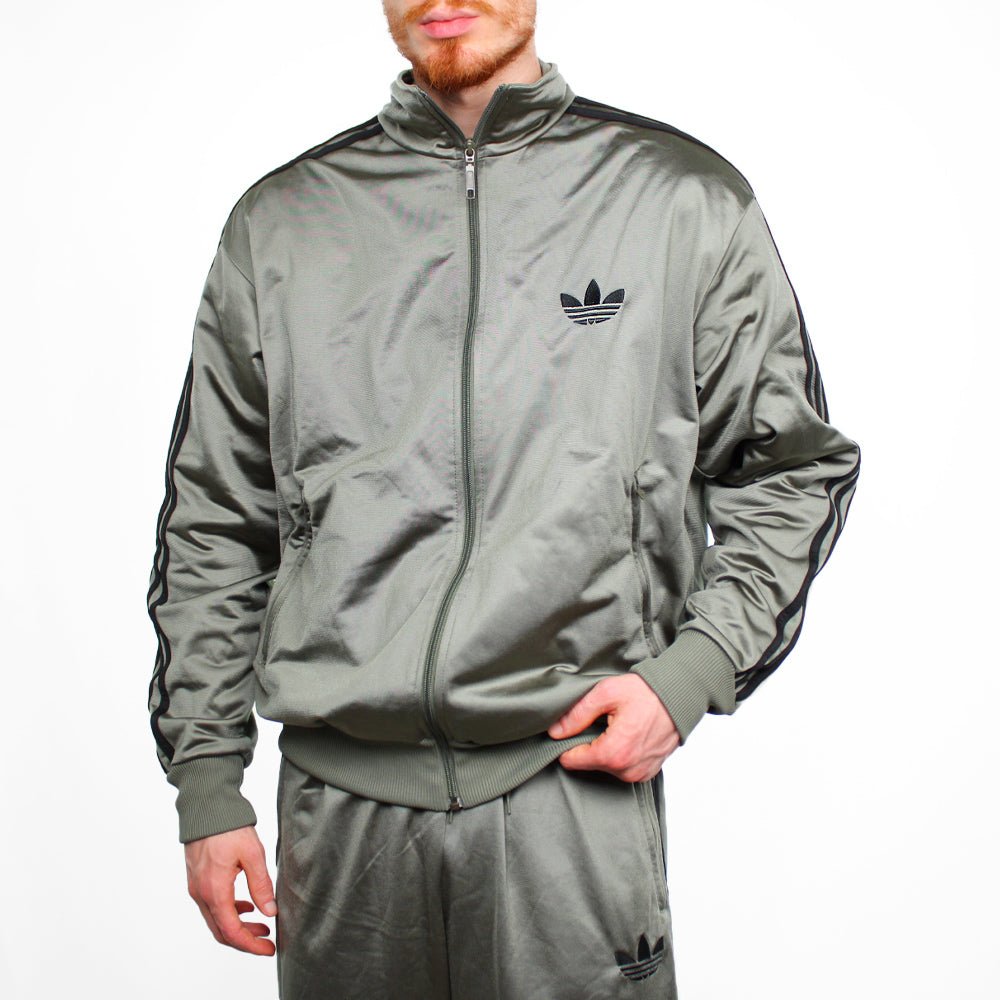 Adidas Vintage Glanz Firebird Tracksuit - Farbe: Olive - Größe: L - VintageR2