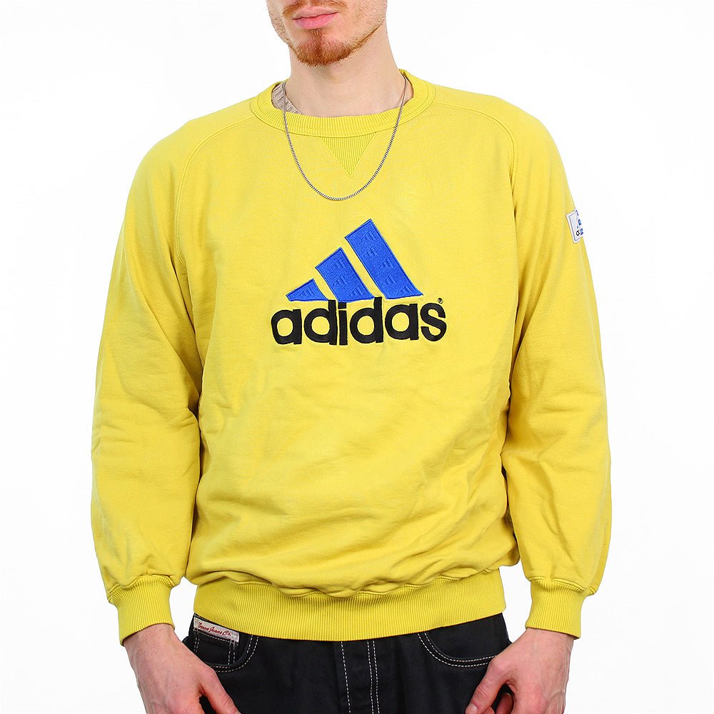 Adidas Vintage Pullover - Farbe: Gold - Größe: M - VintageR2