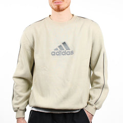 Adidas Vintage Spellout Pullover - Farbe: Beige - Größe: L - VintageR2