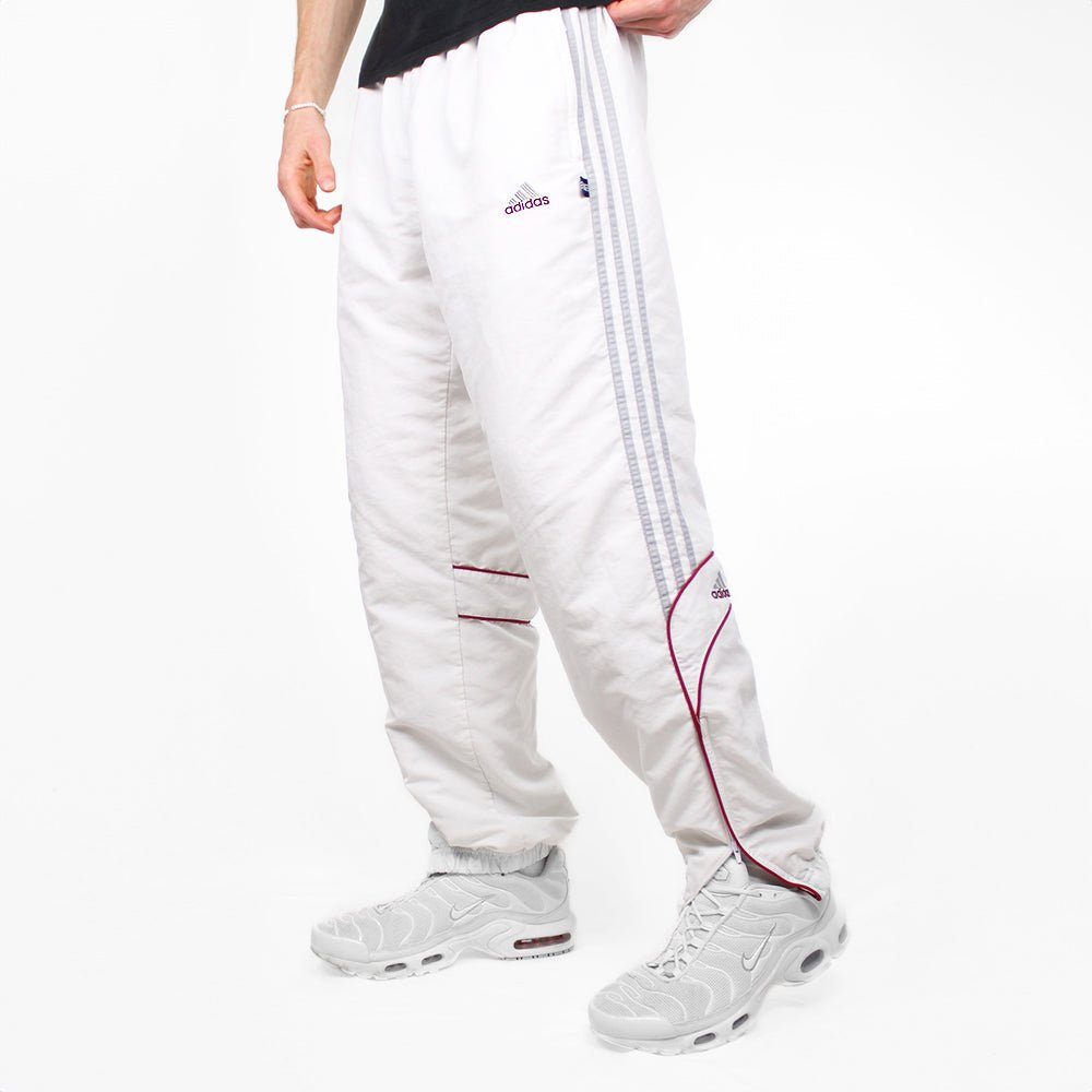 Adidas Vintage Trackpants Streifen - Farbe: White - Größe: M - VintageR2