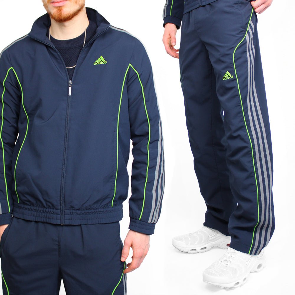 Adidas Vintage Tracksuit gestreift - Farbe: Navy - Größe: M - VintageR2