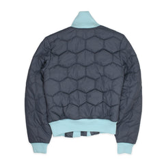 Adidas Vintage Winterjacke in Grau Hellblau Größe S