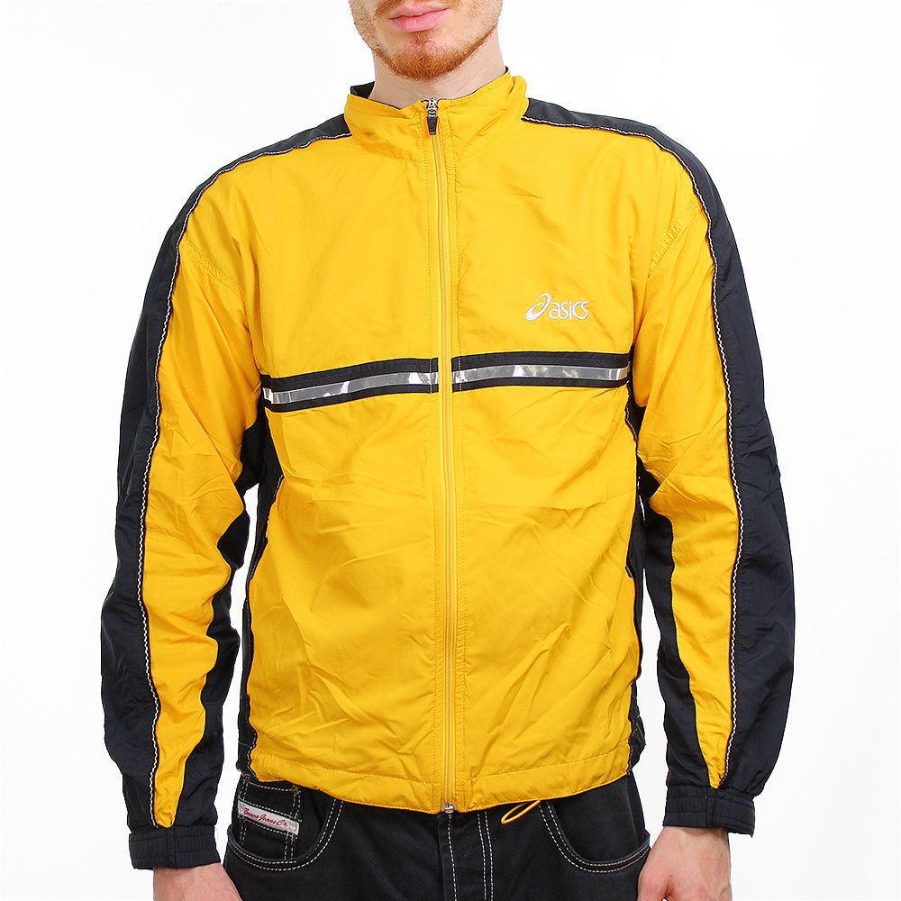 Asics Vintage Laufjacke - Farbe: Gold - Größe: S - VintageR2