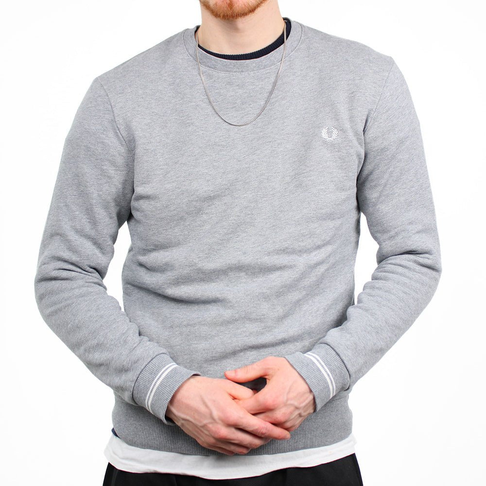 Fred Perry Basic Pullover - Farbe: Grey - Größe: M - VintageR2