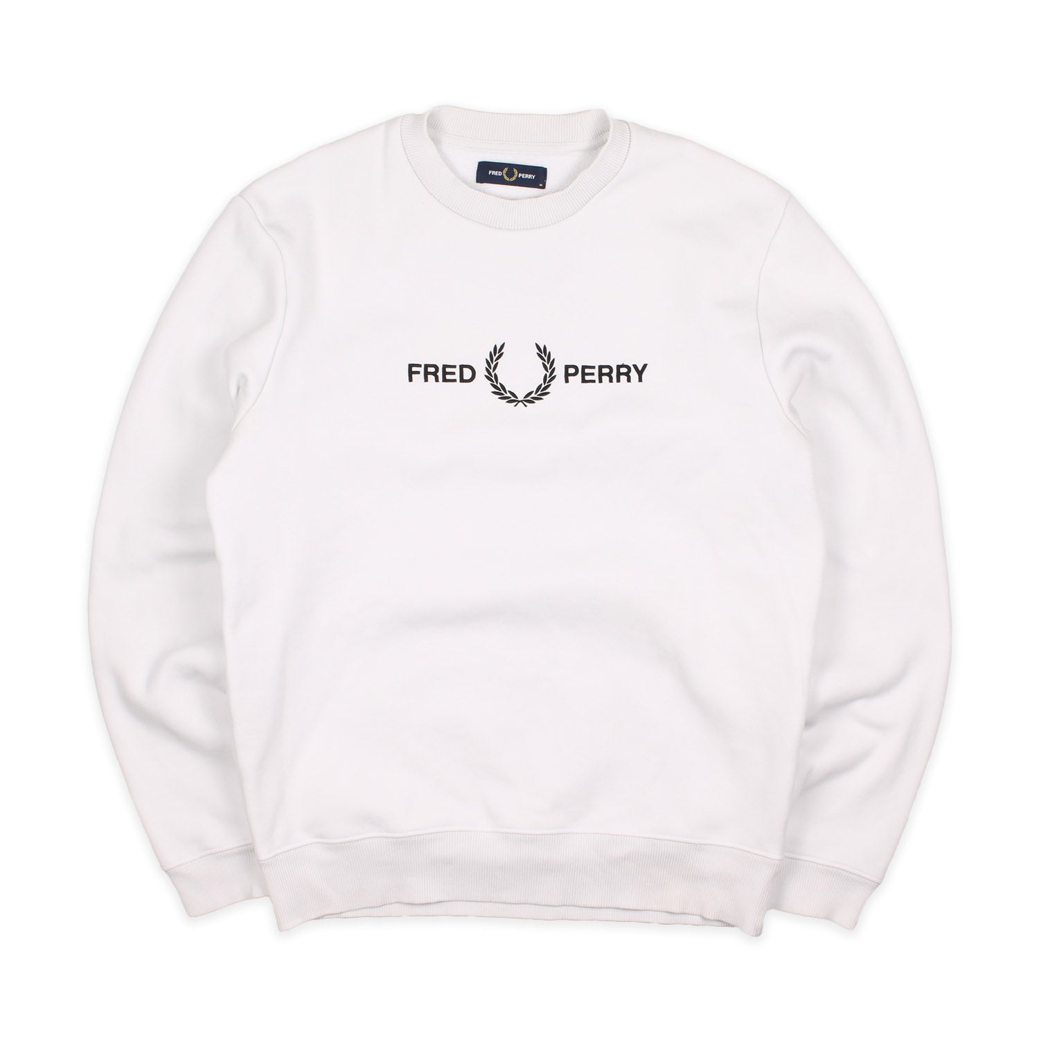 Fred Perry Sweater in Weiß Größe M