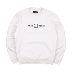 Fred Perry Sweater in Weiß Größe M