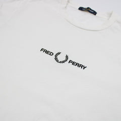 Fred Perry T - Shirt Sticklogo - Farbe: White - Größe: M - VintageR2