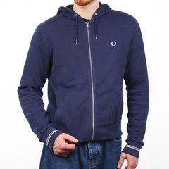 Fred Perry Vintage Kapuzenjacke Hoodie - Farbe: Navy - Größe: M - VintageR2