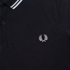 Fred Perry Vintage Polo Shirt in Marineblau Größe S