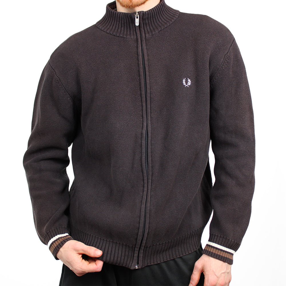 Fred Perry Vintage Strickpullover Troyer - Farbe: Peru - Größe: M - VintageR2