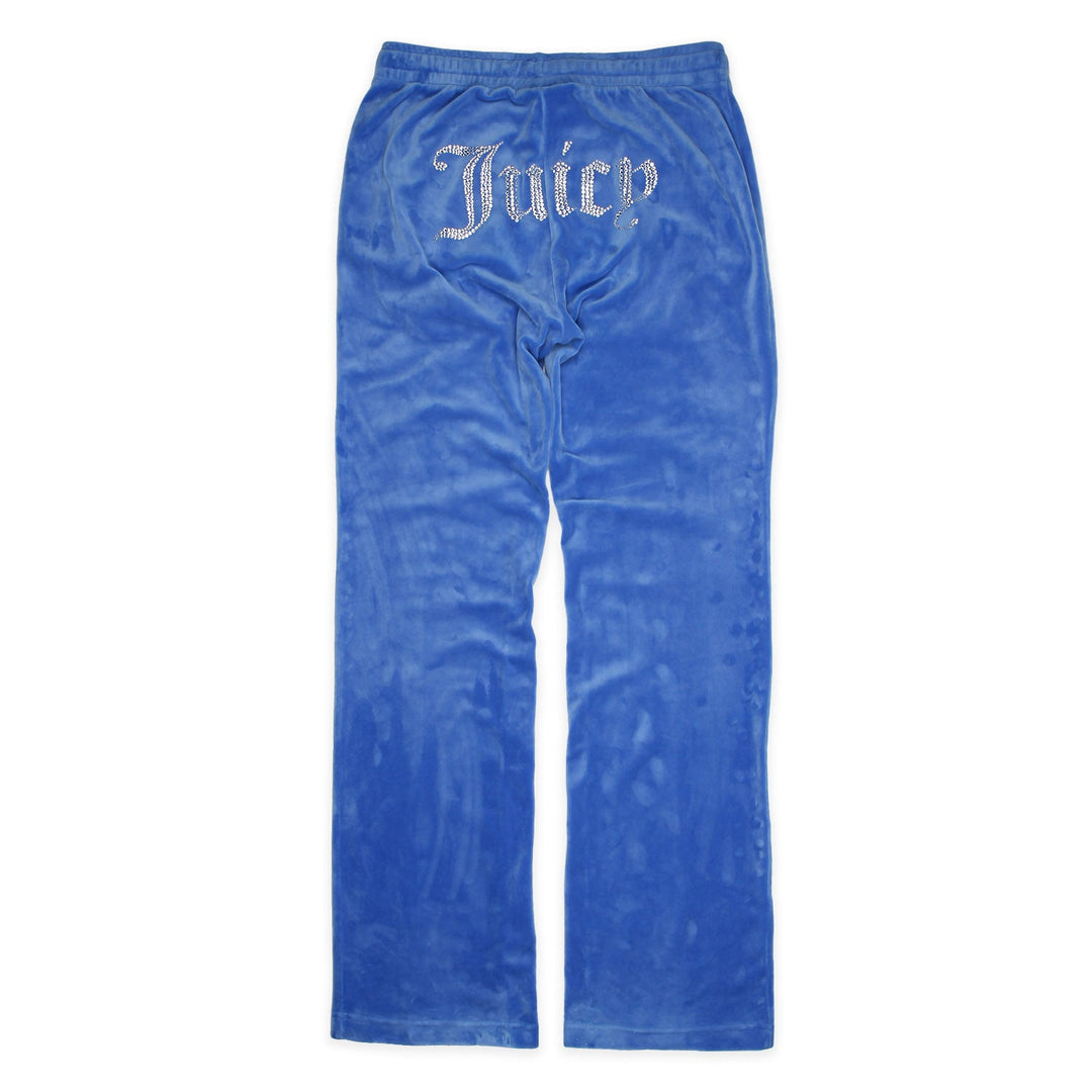 Juicy Couture Velours Jogginghose in Blau Größe M