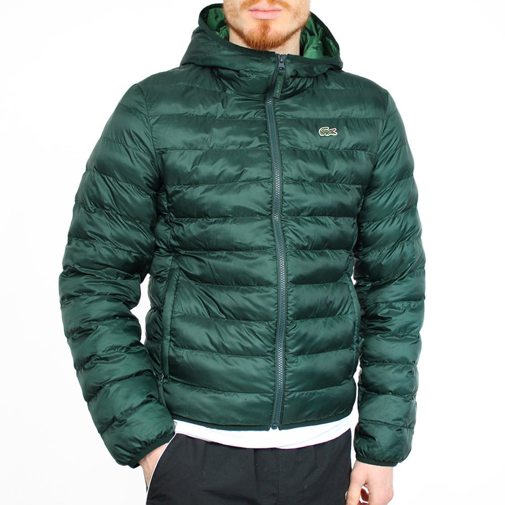 Lacoste Steppjacke Puffer Jacket Dünn - Farbe: Green - Größe: S - VintageR2