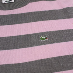 Lacoste Strickpullover in Grau Pink Größe L