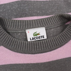 Lacoste Strickpullover in Grau Pink Größe L