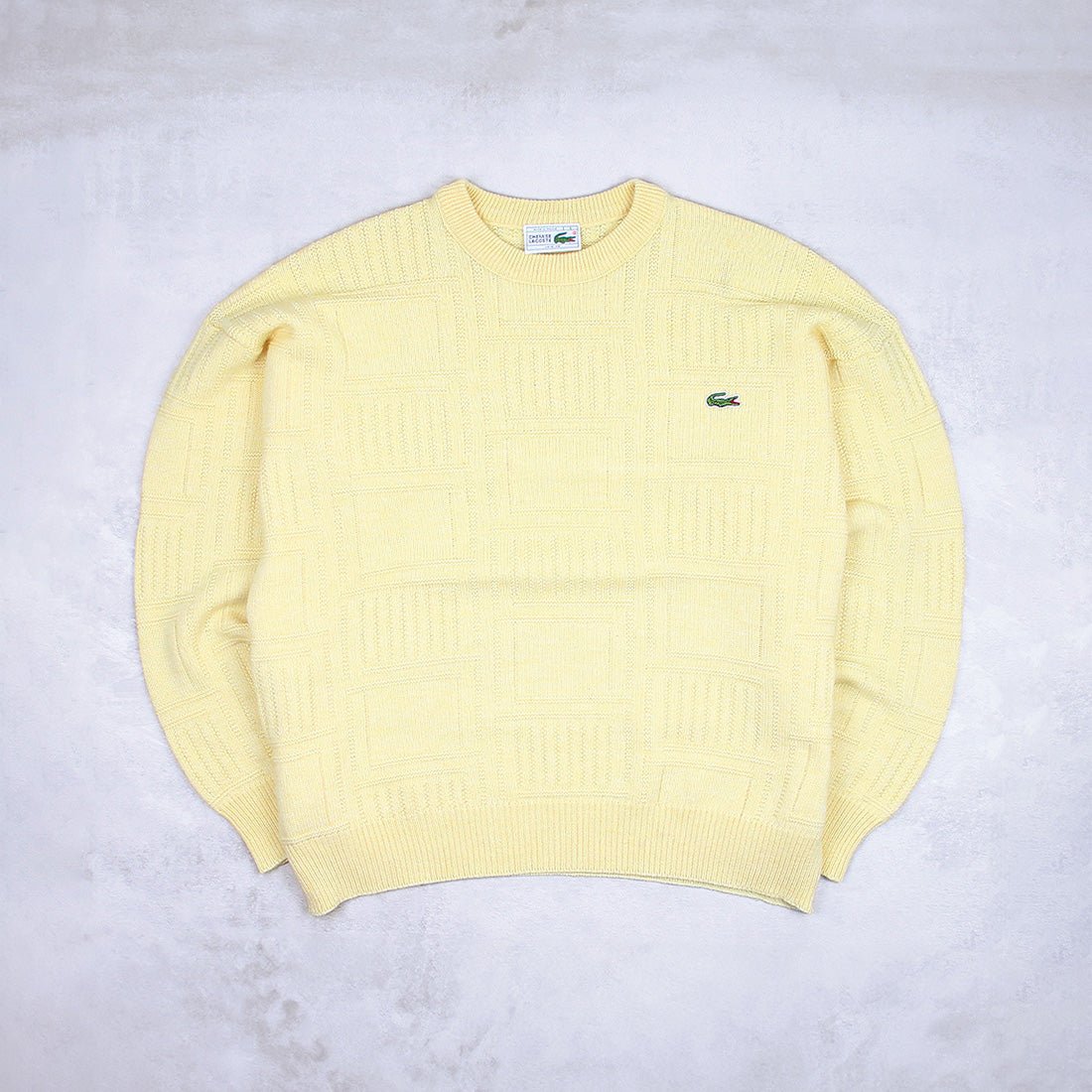 Lacoste Vintage Knit Sweater Muster - Farbe: Gold - Größe: M - VintageR2