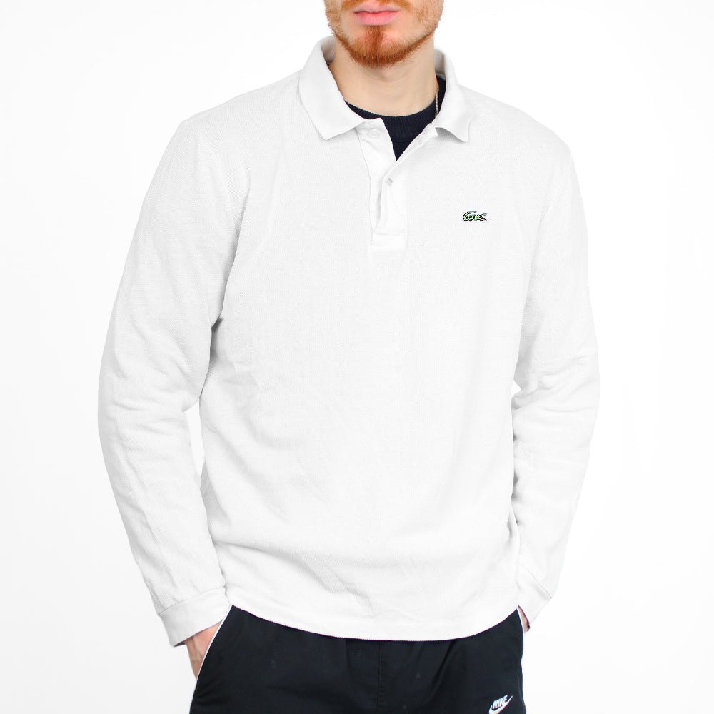 Lacoste Vintage Polo Longsleeve - Farbe: White - Größe: M - VintageR2