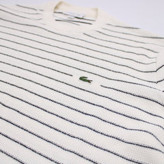 Lacoste Vintage Strickpullover gestreift - Farbe: Beige - Größe: L - VintageR2