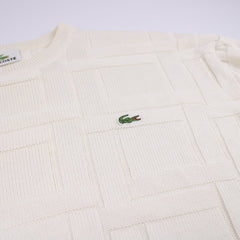 Lacoste Vintage Strickpullover Muster - Farbe: Beige - Größe: M - VintageR2