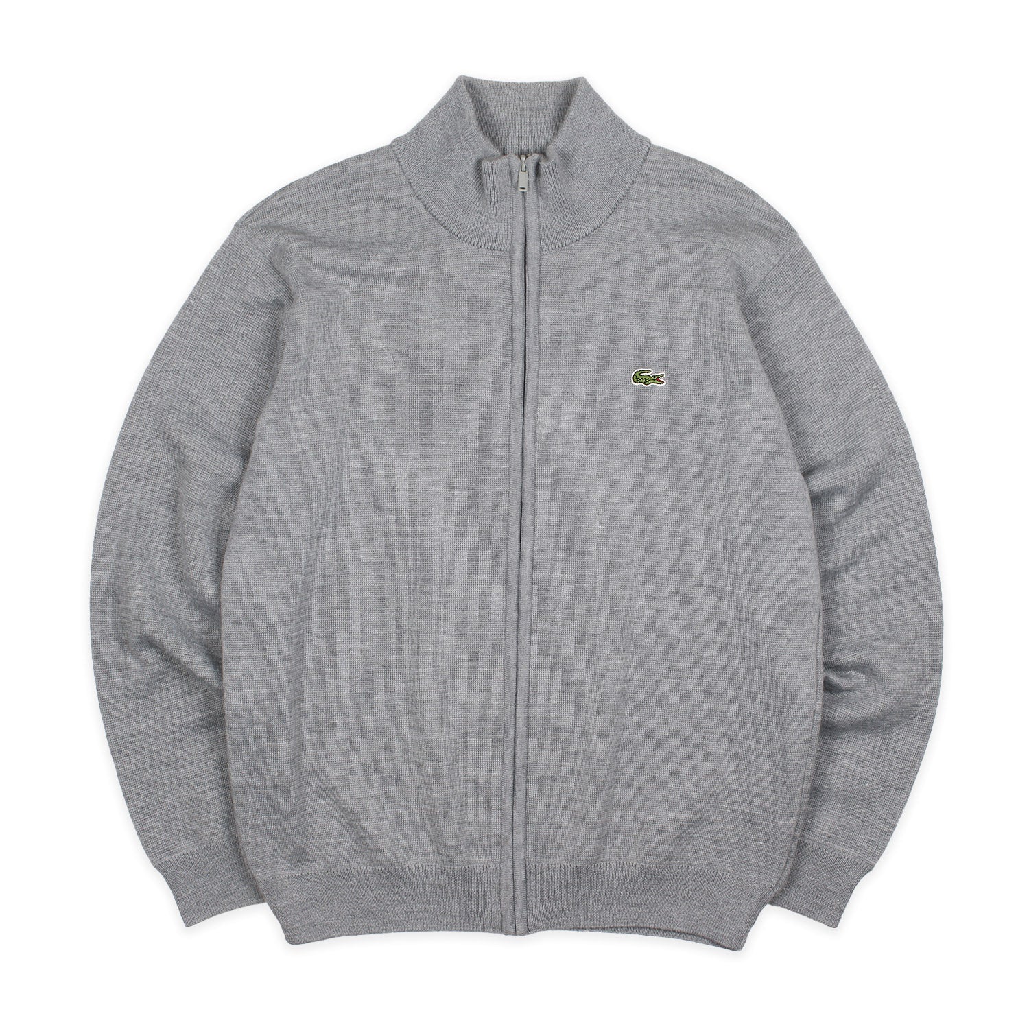 Lacoste Woll Strickjacke in Grau Größe L