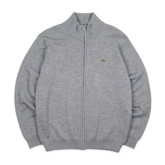 Lacoste Woll Strickjacke in Grau Größe L