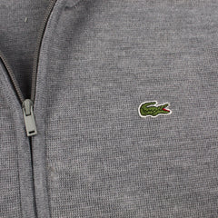 Lacoste Woll Strickjacke in Grau Größe L