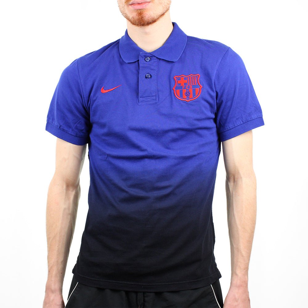 Nike Barcelona Polo Shirt Vintage - Farbe: RoyalBlue - Größe: M - VintageR2