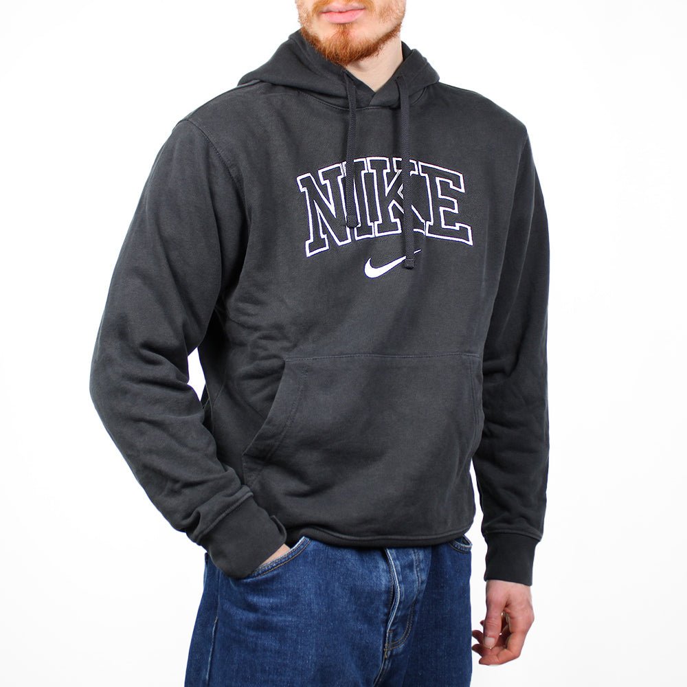 Nike College Hoodie Schwarz Weiß - Farbe: Black - Größe: M - VintageR2