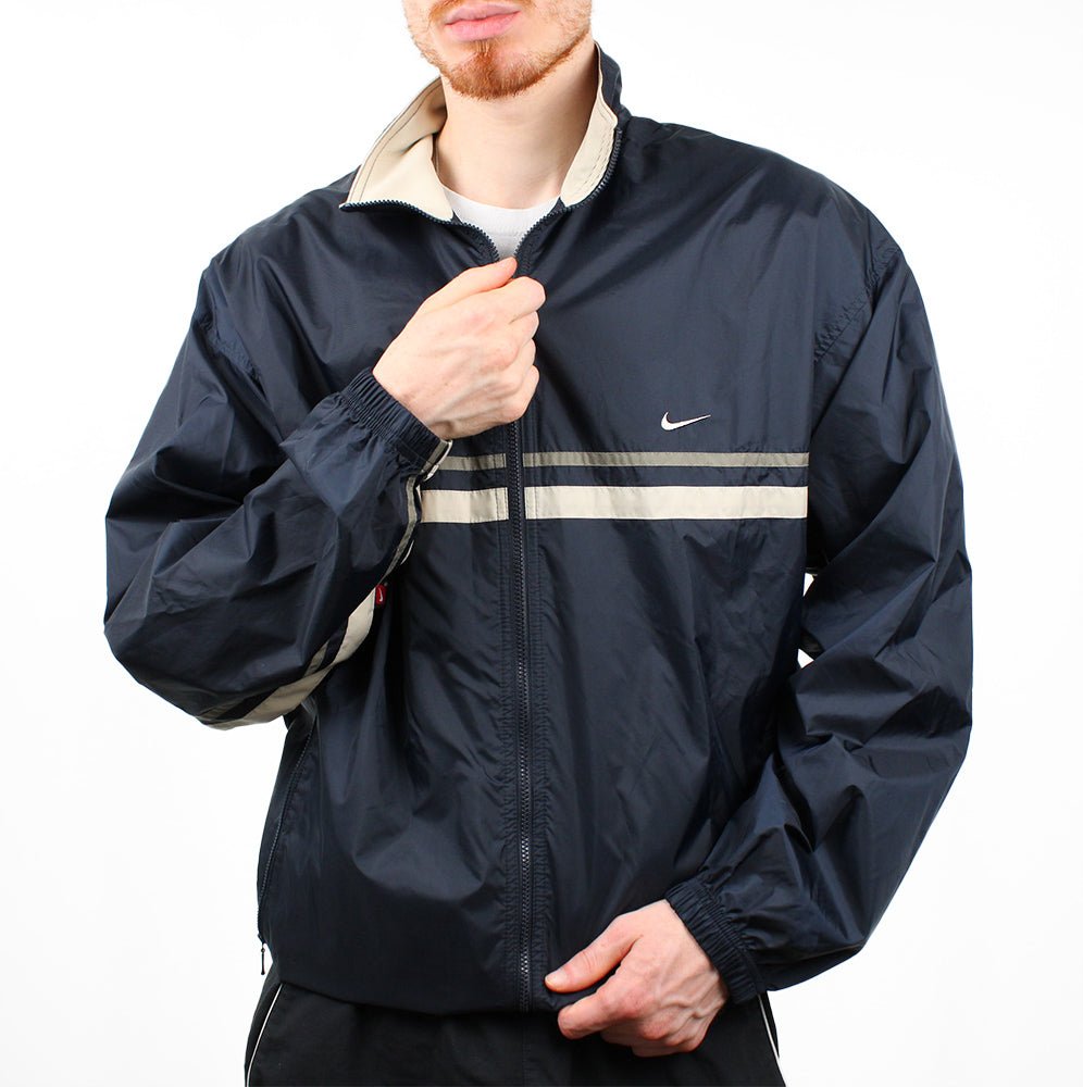 Nike Regenjacke Solo Swoosh Vintage - Farbe: Navy - Größe: XL - VintageR2